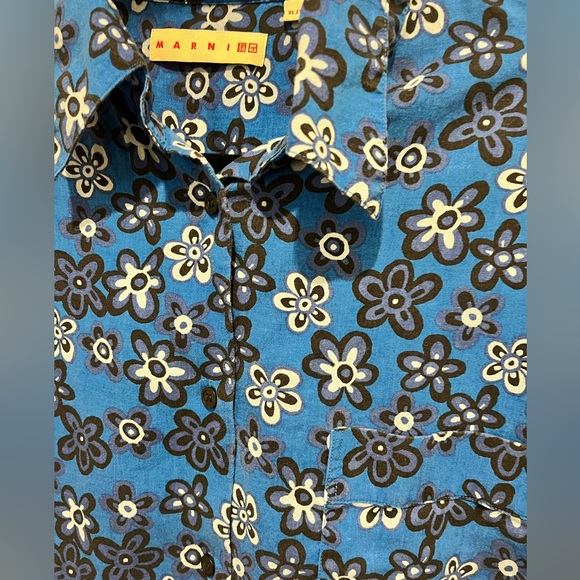 Uniqlo x Marni women’s XL Oversized Long Sleeve Floral Print Button Up Shirt - Picture 4 of 10